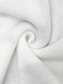 كنزة صوفية نسائية جديدة الطراز بياقة على شكل حرف V بتباين لوني، قماش جاكار فضفاضة بأكمام طويلة منسدلة، طراز رياضي كاجوال أمريكي كلاسيكي، مناسبة للخريف والشتاء