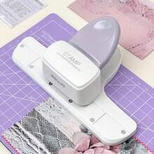 1 pieza Máquina de Estampado Manual | Manualidades DIY, Superficie de Trabajo con Rejilla, Estampado de Artesanía, Diseños Interesantes, Plástico ABS Duradero, Regalo Perfecto para Cumpleaños y Días Festivos, Vuelta a Clases, Oficina y Hogar