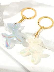 1pc Pinkycolor Balloon Dog Shaped Keychain, Cute Backpack, Handbag, Wallet, Earphones, Phone, Car Key Decorative Pendant,Cute Puppy Keychain Pendant Car Accessories Bag Charm School Goth Y2k