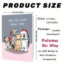 Unique Cartoon-Themed Christmas Greeting Card For Friends & Family - Ideal Holiday Gift