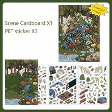 Large Size Decorative Stickers, Fun DIY Miniature Scene Stickers