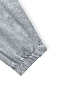 Printed Pattern Casual Sports Long Pants, Suitable For All Seasons, Loose And Well-Fitting, Suitable For Both Men And Women, Street Casual Wear, Comfortable, Jogging For Exercise, Commuting, Tapered Pants - 淺灰色 - 查看 6