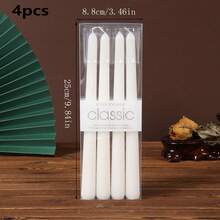 12 Stücke europäischer Stil Kerzenständer, elektroplattierte lange Kerzenhalter, Haushaltsbeleuchtung Kerzen, Hochzeitsbankett, westliche Restaurants, bunte rauchfreie Kerzen