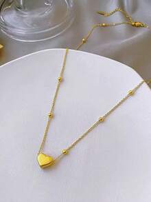 قلادة قلب موضة، مناسبة للنساء للارتداء اليومي أو أثناء التنقل، للزينة