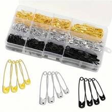 120个盒装别针，1种尺寸。适用于DIY缝纫工具、头巾和丝巾固定。学校办公室配饰、衬衫、夹克、珠宝、万圣节衣服别针、趣味可爱教师礼物、万圣节配饰、教师节服装配饰、包包挂饰 - 黑與白 - 查看 27