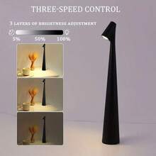 1pc/2pcs Wireless Rechargeable LED Elegant Desk Lamp, 3-Level Adjustable Brightness, Non-Slip Base, Suitable For Dining Room, Living Room, Study Or Bedroom Home Decor - Multicolor - View 9
