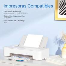 Cartucho de Tinta de Mayor Capacidad Compatible para HP 667 667 XL Compatible con HP DeskJet Ink Advantage 1275 2374 2375 2376 2775 DeskJet Plus 6475 6476 6075 (1 Negro 1 Color) - 53XL 52 amarillo, cyan, magenta, negro - Ver 4