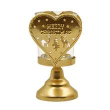 1 Pc Elegant Candle Holder Metal Candlestick Unique Pattern Candlelights Candle Stick For Christmas Dining Setting