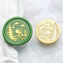 CYFUN DESIGN 1PC 3D Relief Christmas Tree Wax Seal Stamp Head, Christmas Sealing Wax Stamp, Gift Package Wax Seal, Christmas Gift Wax Seal Kit, Wax Sealing Stampfor Envelopes Christmas Cards Wedding Invitations For Christmas Gift Packing - Gold - View 15