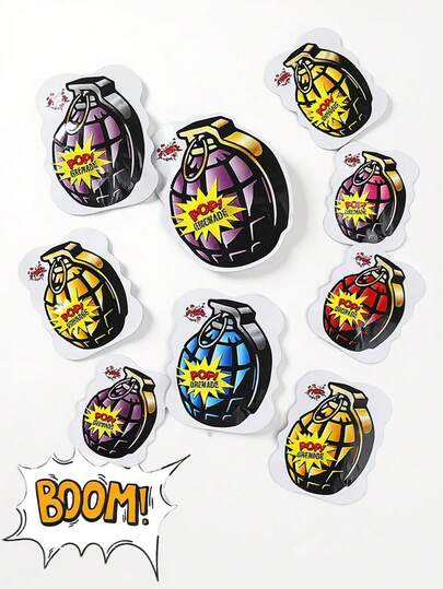 5/10/50/100pcs Exploding Surprise Grenade Party Poppers,Simulation Automatic Explosion Inflatable Grenade, Prank Game Air Blast Bag,Funny Gag Gifts For April Fools, Christmas, New Year Celebration, Weddings Halloween Party Props (Color Random)