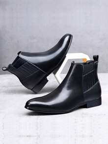 Men's Business Boots - Retro Fashion, Casual Commuter Style, Suitable For Spring - Black - View 4