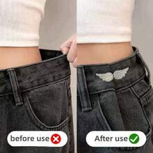 1 pereche/2 perechi/4 perechi de catarame modelatoare cu aripioare, cu cataramă detașabilă, fără cuie, fără cusut, pentru blugi - reductor detașabil pentru talie