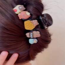 1pc Cute & Fun Cookie Biscuit Design Hair Clip, Large Size Elegant Hair Claw Hairpin Headpiece Fall Hair Accessories Autumn Claw Clips Fashion Hair Clutch Clips For Hair Winter For Vacation Outfits Woman