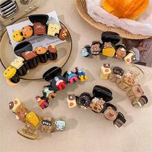 1pc Cute & Fun Cookie Biscuit Design Hair Clip, Large Size Elegant Hair Claw Hairpin Headpiece Fall Hair Accessories Autumn Claw Clips Fashion Hair Clutch Clips For Hair Winter For Vacation Outfits Woman