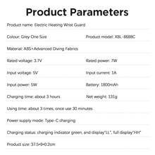 Wrist Massager Heat Pad, Portable Heating Vibrating  Massage Vibretor Vibratory, Wrist Joint Heat Pad Protector, 5-Speed Heat 3-Speed Vibration, 30-Minute Timer, Left And Right Hand Universal, Exercise Relax Health Gifts For Men Gifts For WoMen, Home & Travel, Christmas & Holiday Gifts - Grey - View 10