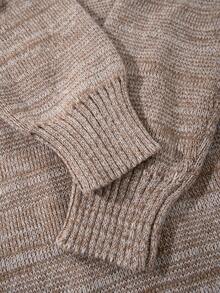 Jersey de cuello redondo tejido, de corte holgado y estilo vintage lavado, diseño de ropa urbana, manga larga, adecuado para primavera, otoño e invierno, unisex