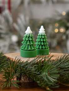 1 Khuôn silicon hình cây thông Noel mini, thích hợp để làm nến thơm, đồ trang trí bằng bê tông, đồ thủ công bằng nhựa và đồ đất sét, thường được sử dụng để sáng tạo nghệ thuật hàng ngày, cải thiện bầu không khí và tùy chỉnh quà tặng thủ công, có thể thích ứng với nhiều nhu cầu làm khác nhau. - trắng - Xem 4