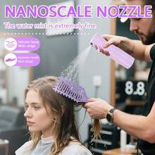 2pcs Curling Iron Set, Multi-Function Styling Comb, Spray Bottle, Hair Brush Professional Curling Styling Kit, Suitable For Women Home & Salon, Christmas & Valentine's Day Gift - Multicolor - View 6