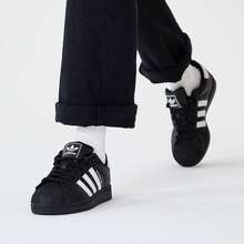 Adidas Originals SUPERSTAR II 经典贝壳头休闲运动鞋，男女款，2026新款低帮运动鞋 JI0079 - 黑色 - 查看 7