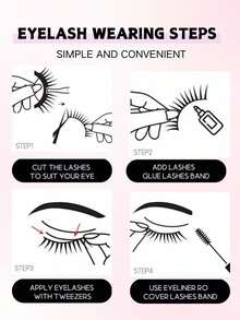 20 Pairs Lashes Cat Eye, D Curl, Artificial Mink Eyelashes Fluffy And Lively   Lengthen The Tail Of The Eye To Optimize The Shape The Eye, Suitable For Weddings, Halloween, Christmas, Easily Hold Different Holiday Makeup! - 貓精靈假睫毛 - 查看 9
