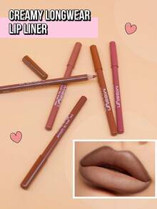 Misslyn 1pc Smooth Lip Liner, Colorstay Long-Lasting Rich Color, High Pigment Matte Lip Makeup, Soft And Smooth Touch, Ultra-Fine Natural Finish, Suitable For Daily, Party And Y2K Looks, Brand Makeup Cosmetics - #802 - View 6