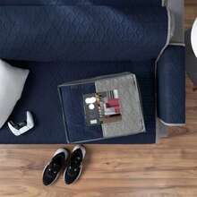 Sofa Cover Protector 2 Views (Reversible) Soft Washable - Gray/Blue - View 4