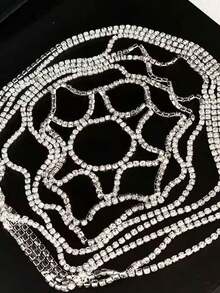 2025 Hall Street Grid Headpiece, Luxury Crystal Headband For Women, Bridal Wedding Headpiece, Silver Roaring 20s Crystal Tassel Headband For Bride, Party, Women, Girls (Silver), Crystal, Crystal