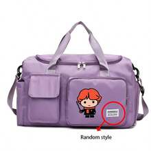 Warner Bros Geantă de călătorie cu imprimeu de desene animate Harry Potter, geantă de bagaje cu capacitate mare, geantă sport casual, geantă de umăr portabilă cu spațiu de depozitare pentru pantofi