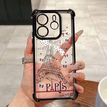 Funda para Teléfono con Diseño de la Torre Eiffel de París para Xiaomi Redmi 14C 13C 12C 10C 9C Note 14 13 12 11 11s 10 10s 9s A3 Pro Plus 4G 5G, Carcasa Trasera Transparente a Prueba de Golpes - Colores mixtos - Ver 8