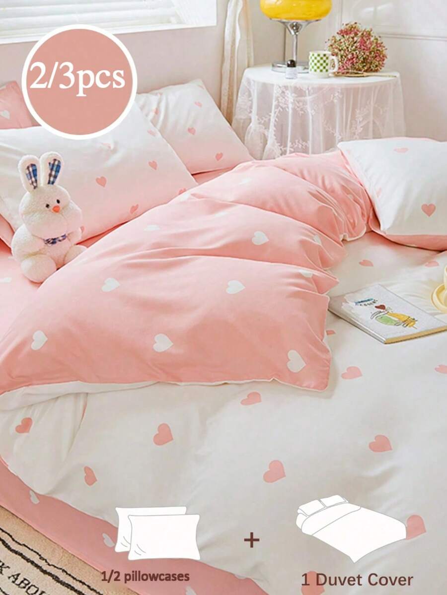 Brushed Microfiber White Boho Pattern Printed Bedding Duvet Cover Set, Includes Duvet Cover + Pillowcase, Dorm Bedding Back To School Bedding - White - View 1