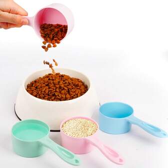 1pc 1/2cup 125ml Cat Dog Pet Food Scoop For Container Melamine Measuring Scoop For Dogs Cats Birds And Rabbits Pet Food Feeding Scoop Dishwasher