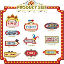 20 Pcs Circus Theme Party Decorations Circus Photo Booth Props Decorations Welcome Circus Decorations - Lễ hội hóa trang - Xem 3