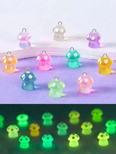 5/10/30 قطعة من الراتنج ثلاثي الأبعاد المضيء في الظلام بشكل كلب كرتوني، إكسسوارات قلادة وسوار