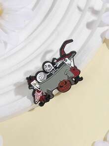 QIHOO Broche de Esmalte de Filmes de Terror Animados, Monstro Esqueleto de Halloween, Broche de Lapela, Mochila, Distintivo, Joia, Presente para Amigos - Multicolorido - Visão 10