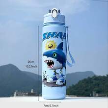 One Piece Sports Outdoor Cute Portable Water Bottle Large Capacity With Scale To Keep Water For Camping Exercise Cup