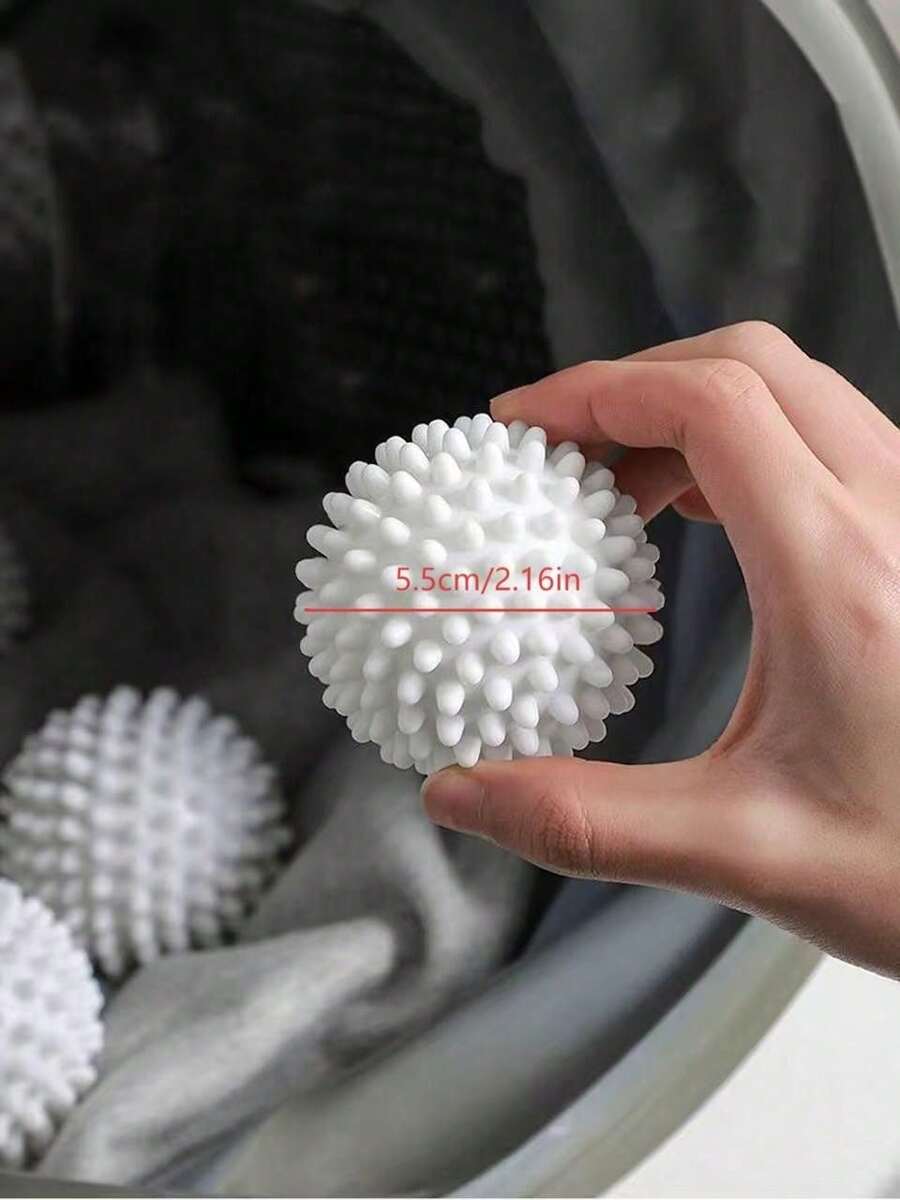 2/4/6pcs Reusable Laundry Balls, Dryer Balls, Laundry Accessories, Fabric Softener, Washing Machine Balls, Pet Hair Remover, Down Jacket Wrinkle Releaser, Clothing Wrinkle Remover, Essential Home Cleaning Tools