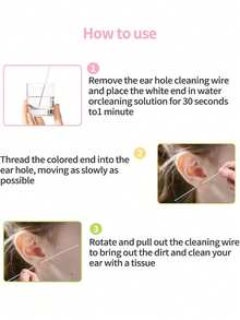 180/120/60 Disposable Ear Piercing Aftercare Cleaning Solution, Ear Piercing Cleaning Thread, Ear Hole Care Cleaning Tools With Storage Tube