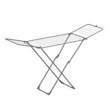 SONGMICS Étendoir à Linge, Séchoir Pliable, 50 x 182 x 102,5 cm, avec Barres, Support de Séchage sur Pieds, Utilisation Intérieure/Extérieure, Draps et Vêtements, Gris - Gris - Voir 2