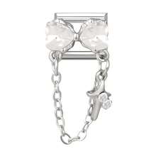 1pc Bow, Heart & Pentagram Charm DIY Bracelet, Necklace, Ring, Anklet, Fashion Elegant Cute Modular Jewelry Accessories