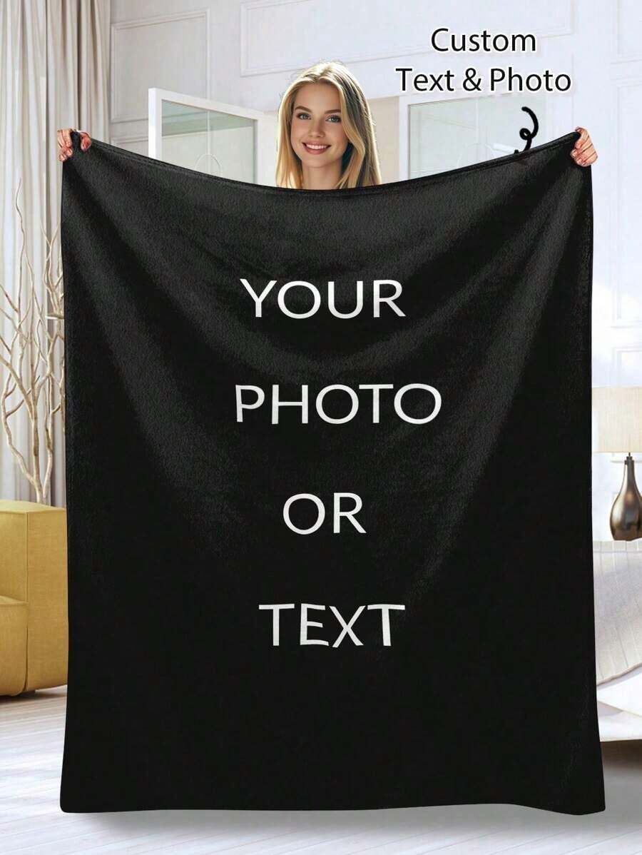 Custom Photo Flannel Blanket ,Personalized Soft Memory Blanket Designed For Daily Comfort And Sentimental Moments.Perfect For Use On Bedding, Sofas, Or Indoors And Outdoors, This Blanket Is An Ideal Customized Gift For Christmas, Birthdays, Anniversaries, Weddings, Valentine's Day, Mother's Day, Father's Day, Graduations, Housewarming, Or As A Special Gesture For Friends, Family, And Loved Ones - Including Him, Her, Wife, Husband, Mom, Dad, Boyfriend, Girlfriend, Grandparents, Siblings, And More.Suitable For All Seasons, It Is Breathable, Lightweight, Soft, Comfortable, And Machine Washable.Whether Used In The Bedroom, Living Room, Dining Room, Bathroom, Tea Room, Car, Or On The Sofa, This Elegant And Practical Blanket Offers A Unique And Custom Touch - Making It A Heartfelt And Functional Gift For Any Occasion. - Nhiều màu 2 - Xem 1
