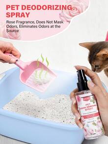 GJYC PET Pet Odor Neutralizing Spray, 3.38 Fl Oz - Long-Lasting Rose Fragrance, Eliminates Odors On Dogs, Cats, And Pet Bedding, Gentle & Pet-Friendly Formula - Multicolor - View 1