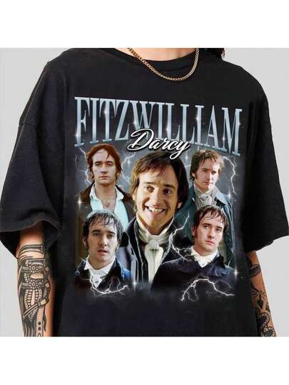 [Soft 100% Cotton] Retro Fitzwilliam Darcy Shirt, Fitzwilliam Darcy Tshirt, Mr Darcy Shirt, Pride And Prejudice Shirt, Pride And Prejudice Fan Gifts