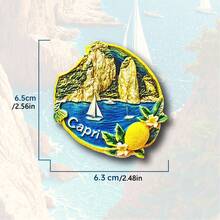 1pc Italian Landmark Fridge Magnet, 3D Resin Milan Duomo, Venice Canal & Italian Motorcycle (Vespa), Travel Souvenir Gift, Home Office Fridge Decor