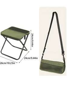 1pc Outdoor Backpack With Foldable Stool, Pen Bag, Portable & Compact Camping Gear, Crossbody Bag With Folding Chair - Multicolor - View 15
