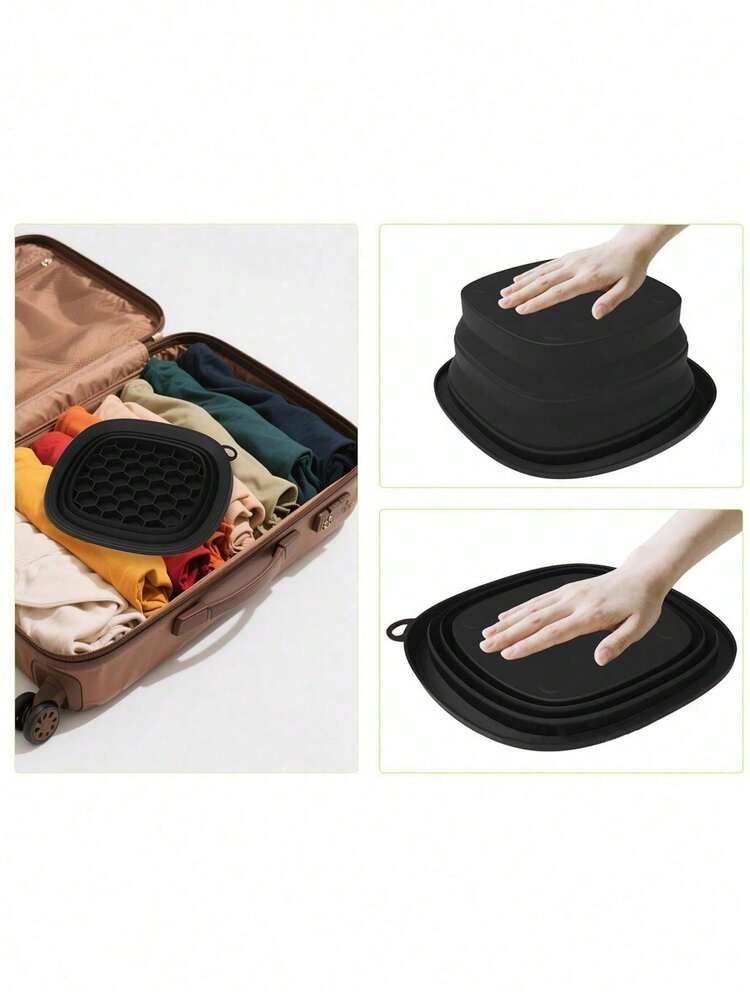 1pc Foldable Silicone Ice Bowl, Face Ice Therapy Tray, Outdoor Portable Ice Bath Bowl With Built-In Ice Tray, Compact Silicone Face Ice Bath Bowl For Cold Therapy, Skin Tightening And Acne Relief, Portable SPA Tool For Home And Travel Use - Multicolor - View 4