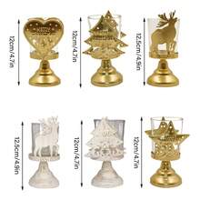 1 Pc Elegant Candle Holder Metal Candlestick Unique Pattern Candlelights Candle Stick For Christmas Dining Setting