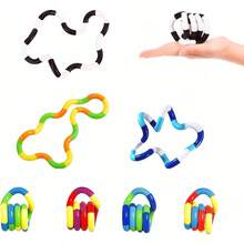 7PCS Quiet Twisty Fidget Toys – Squeeze, Twist, And Spin – Multicolored Sensory Toys For Kids And Adults, Stress Relief Toys & Educational Tools For Classroom,Alternative Gifts - 7 chiếc - Xem 1