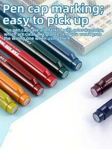 12 Stücke Umrisszeichnungsstifte für Kunst, Manga, Skizzieren, Ausmalen - Verschiedenfarbig - Übersicht 11