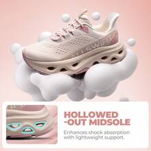 Women's Slip On Walking Shoes Hands Free Non Slip Comfort Workout Gym Athletic Casual Breathable Running Tennis MoveSlide Fashion Sneakers - 淺粉色 - 查看 3