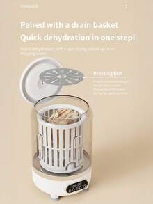 GENAI Mini mașină de spălat de 3L cu deshidratare și lumină UV, mașină de spălat portabilă pentru cămin, bebeluși și călătorii